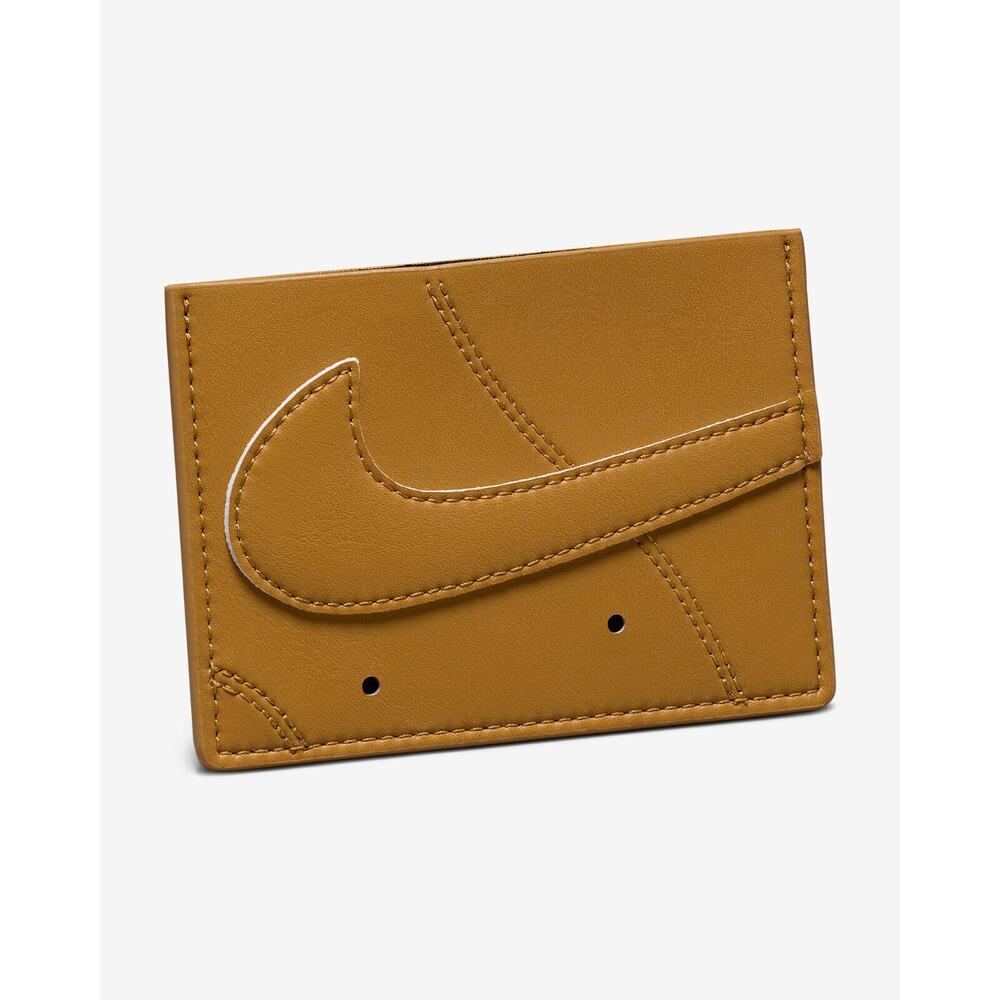 Nike Icon Air Force 1 Wallet 3 Slot Card Holder Brown Vegan Leather N1009738 715